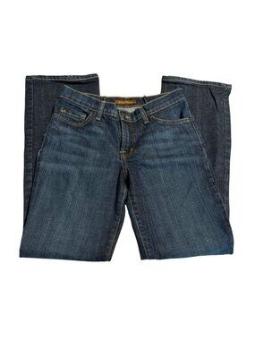 David Kahn Womens Dark Wash Denim Jeans With Classic Fit & Stitch Detail Size 4